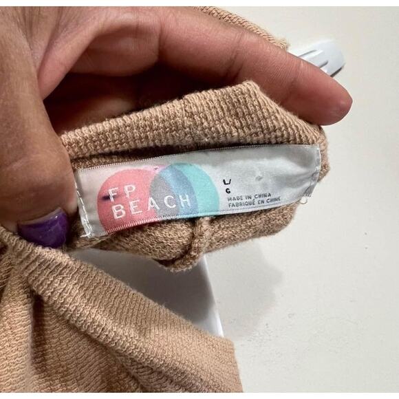 Free People Open Back Natural Colored Sweatshirt - Picture 7 of 7